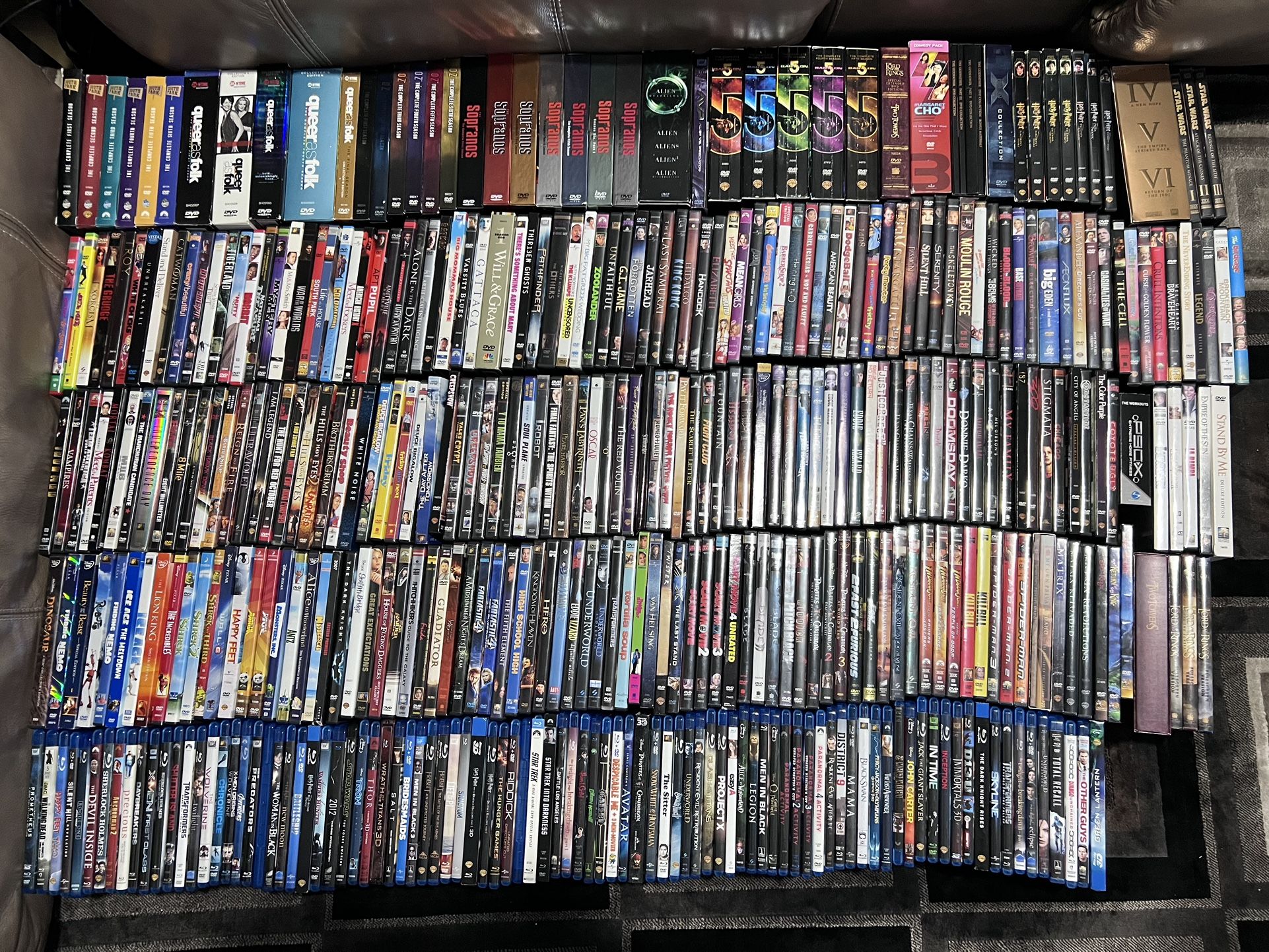 Over 400 Assorted DVD and Blu-Ray
