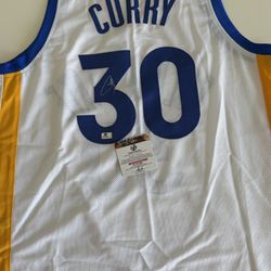 Signed Stephen Curry Jersey #30 Golden State Warriors Autograph HOLO COA