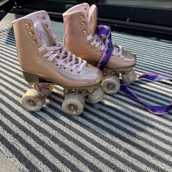 Girls Impala Rose Gold Roller Skates  Size 2