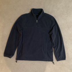 Men’s Navy 1/4 Zipper Soft Fleece Pullover