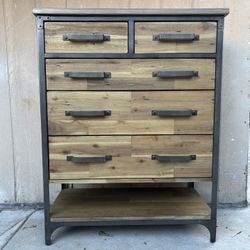 Beautiful industrial style tallboy dresser