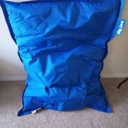 Big Joe Bean Bag chair Washable Wipe Durable Blue