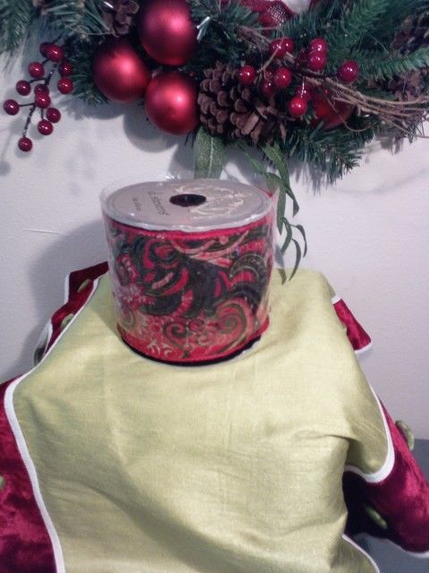 4" Wreath/Craft, Wired, Ribbion