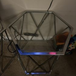 2 Glass End Tables