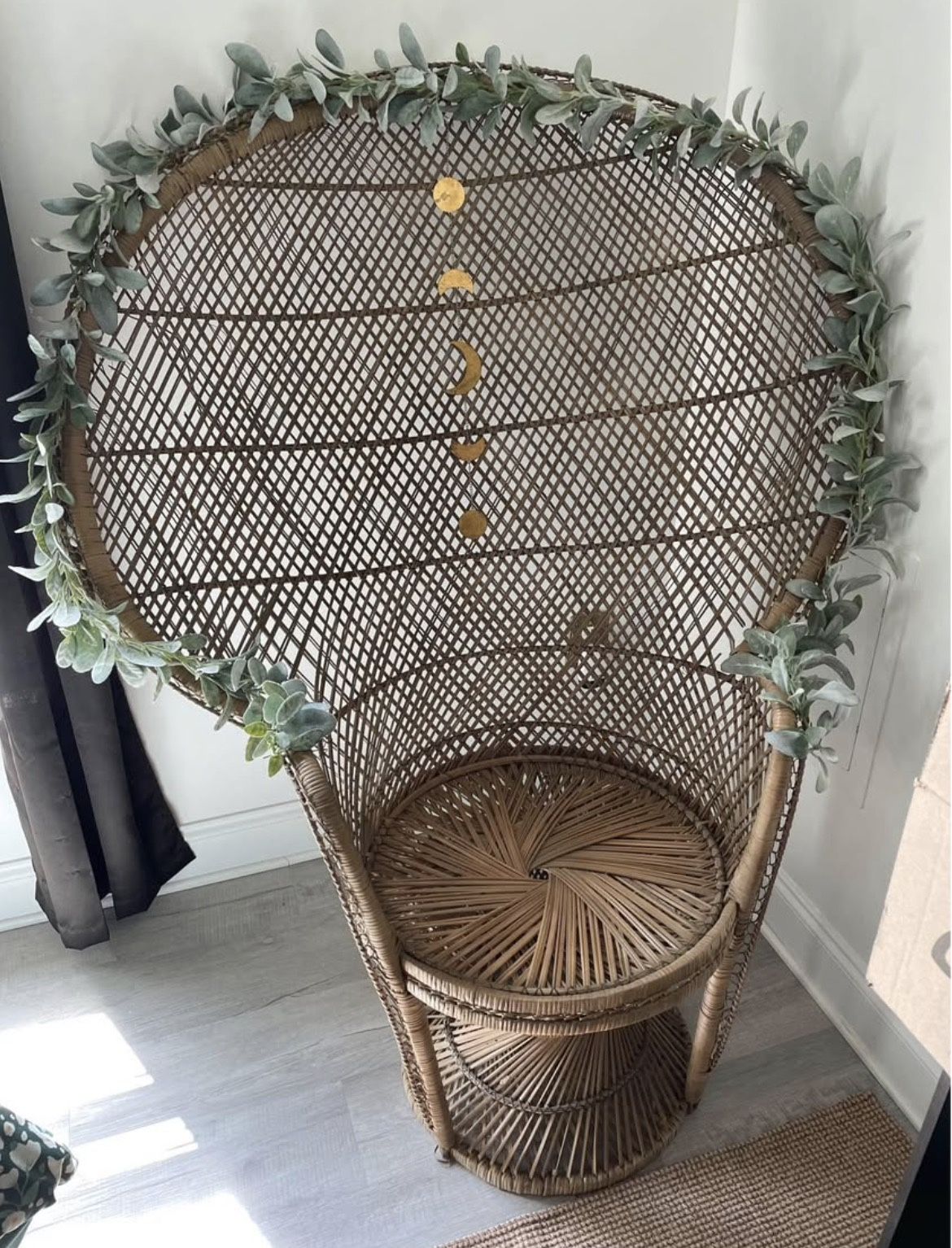 Vintage Rattan Peacock Chair