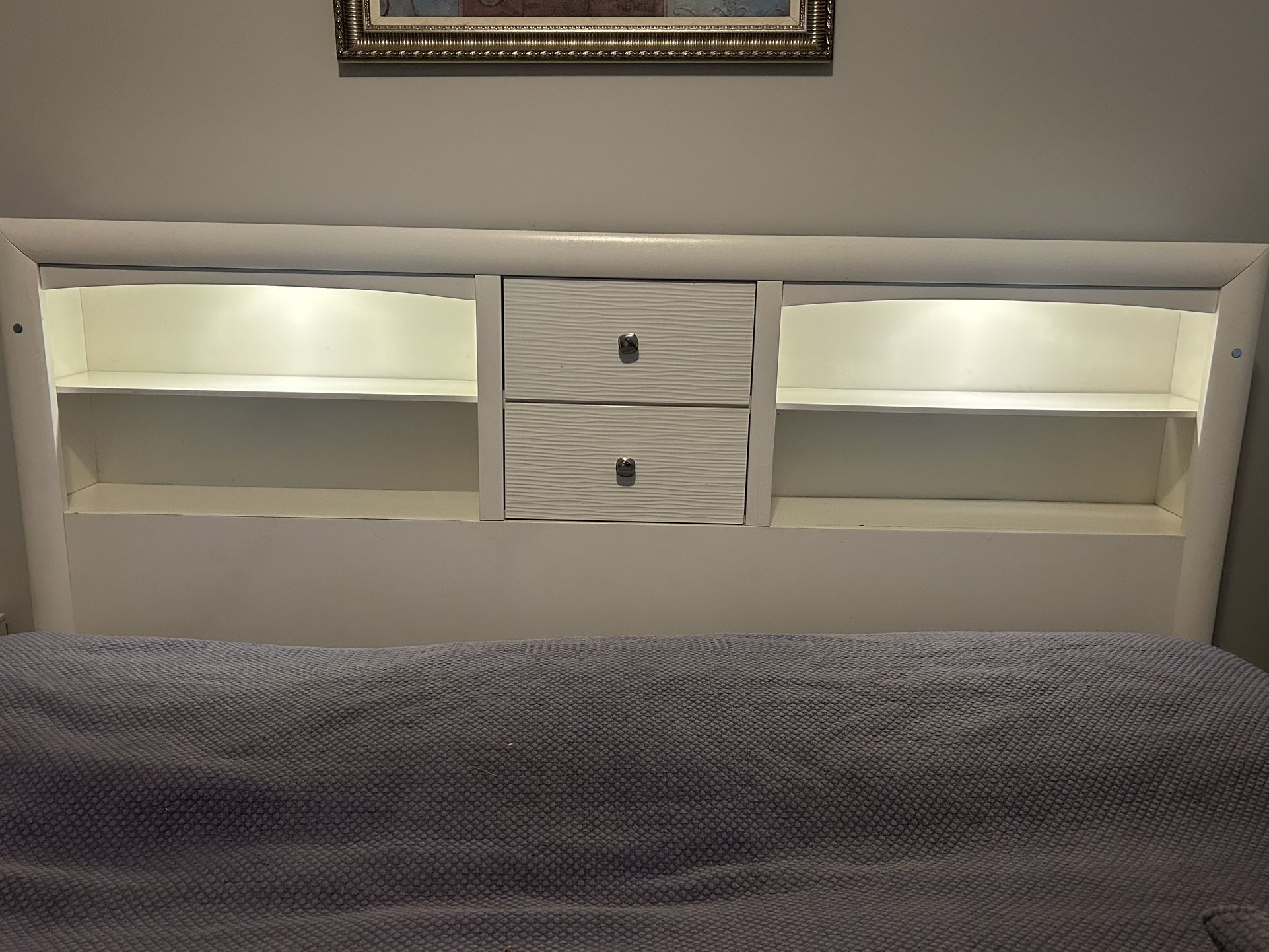 King Headboard, Chest Of Drawers And Nightstand