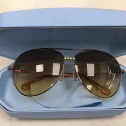 Swarovski Aviator Sunglasses With Case