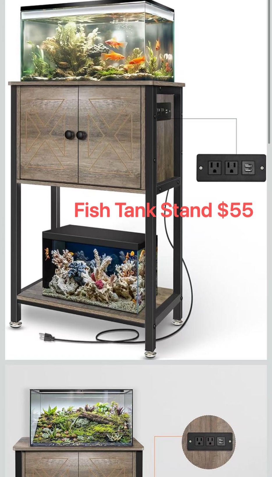 On sale 🔥🎉🎉5-10 Gallon Fish Tank Stand