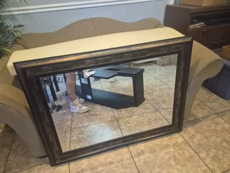 Large Wall Mirror Dark Bronze Frame