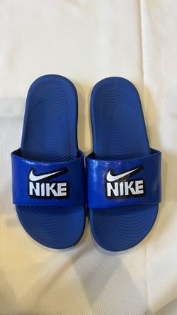 Blue Nike Slides 5Y