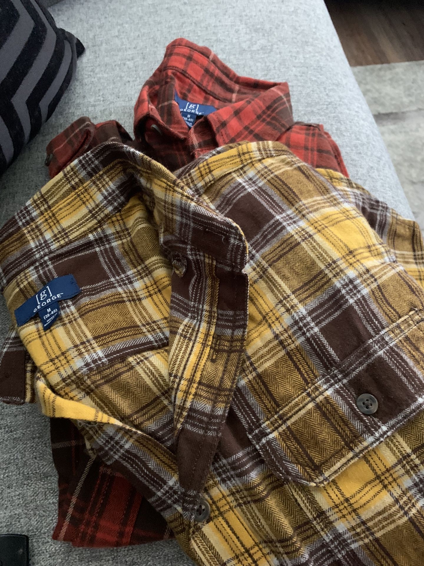 Mens New Plaid Shirts Medium(2 Included) NWT