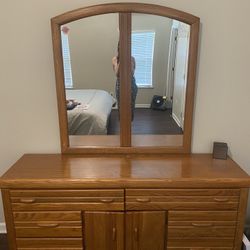 REAL Oak wood Furniture Bedroom Set 