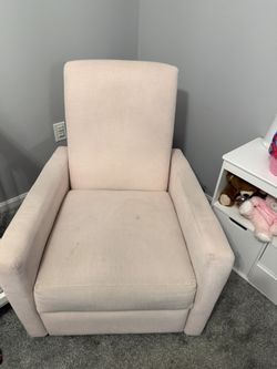 Pottery Barn Pink Recliner