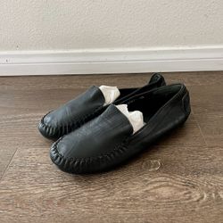 Men's Black Leather Loafers