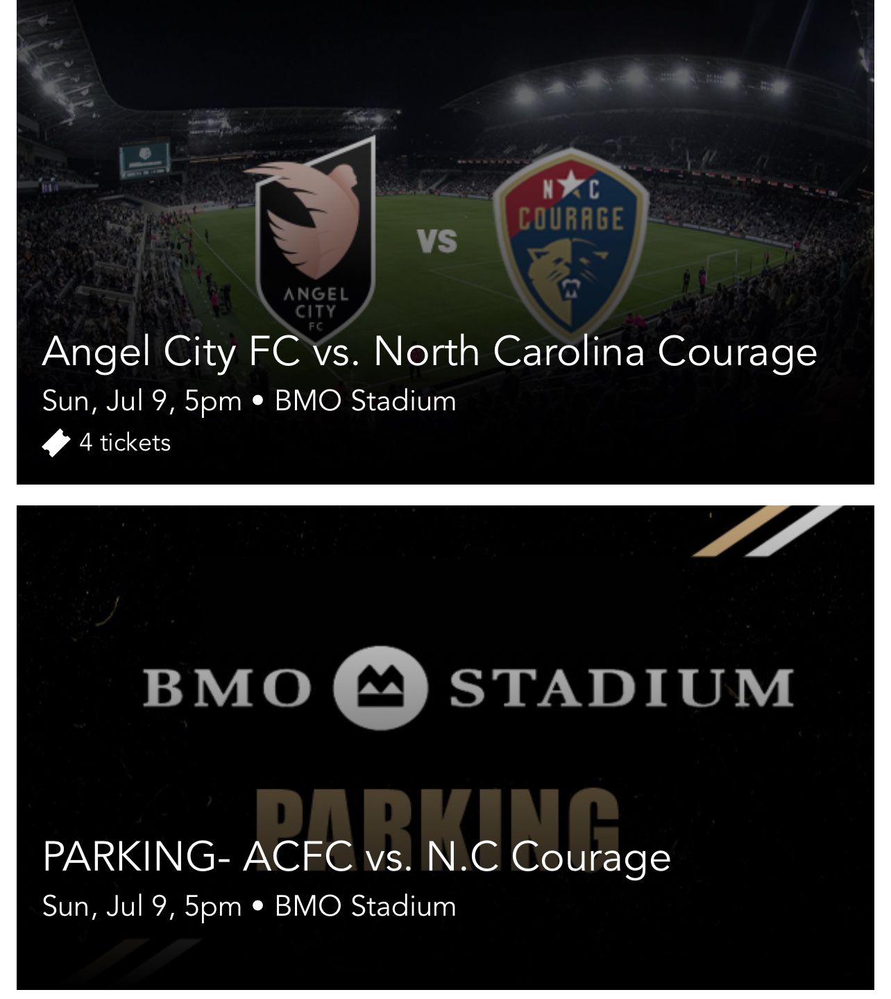 4 Tickets And parking For ACFC