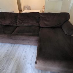 Dark Brown Sectional Sofa / Couch