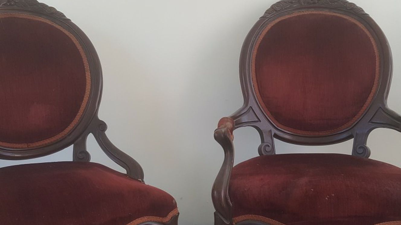Antique His and Hers Victoroan Chairs
