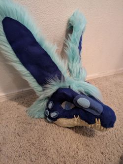 Blue Raspberry Spinosaurus Bunny Dinomask
