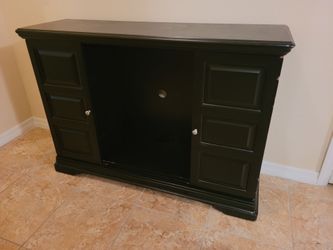 Black Entertainment Center with Shelving