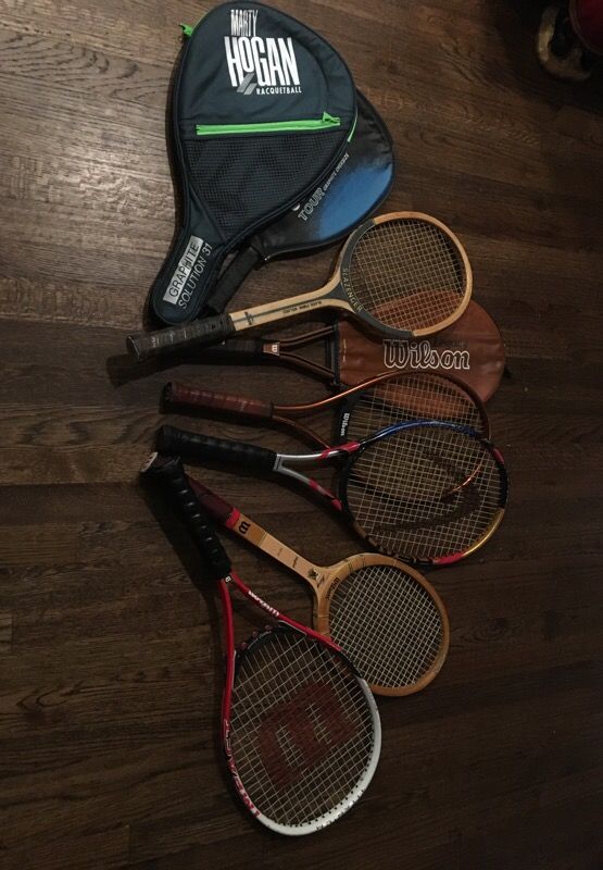 6 Tennis Rackets 2 Racquetball Rackets for Sale in Lafayette, CA OfferUp