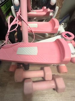 Pink workout equipment