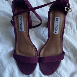 Burgundy Strap Heels 