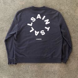 Brand New AllSaints Crewneck Sweatshirt (Black, Size Medium)