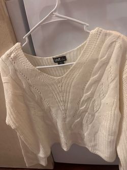 LOVE White Sweater - Size M