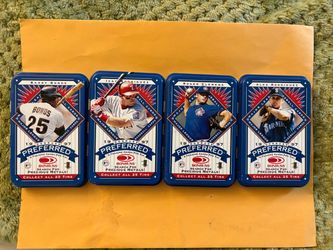 1997 Donruss Preferred Baseball Card Tins Set of 4