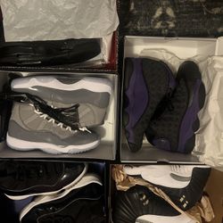 Men Size 8 Air Jordans 11, 12, 13’s 