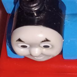 THOMAS TRAIN HAVE 12 TRAINS WITH THE NAMES AND ALSO ABOUT 50 PIECES OF TRACK ,$45