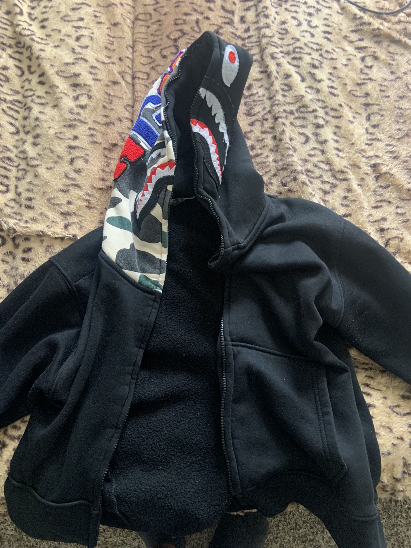 Bape Shark Camo Black Hoodie