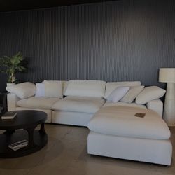 Ivory Bouclé Cloud Sectional Sofa — Modular Design/ Free Local Delivery 🚚 