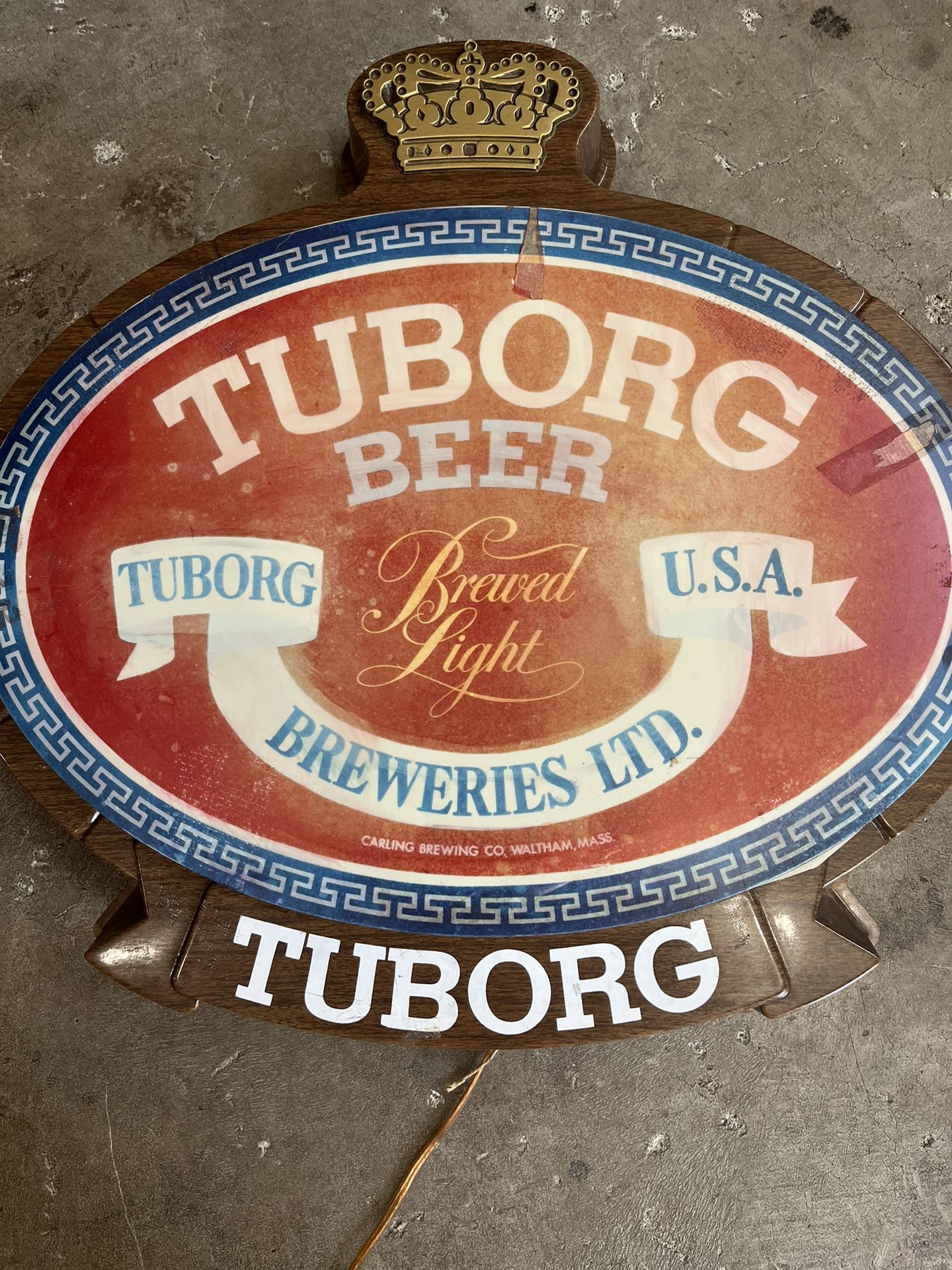  Vintage “TUBORG” Lighted Beer Sign.