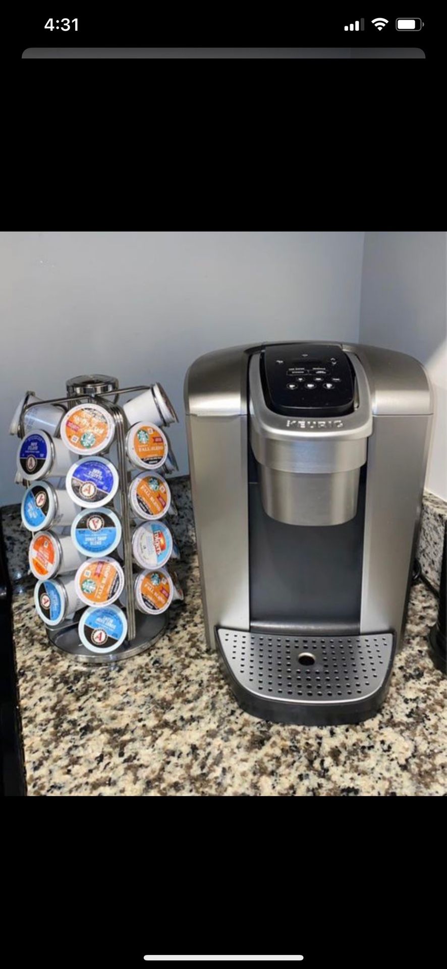 BUNDLE! Keurig K-Elite Single-Serve K-Cup Pod Coffee Maker with carousel