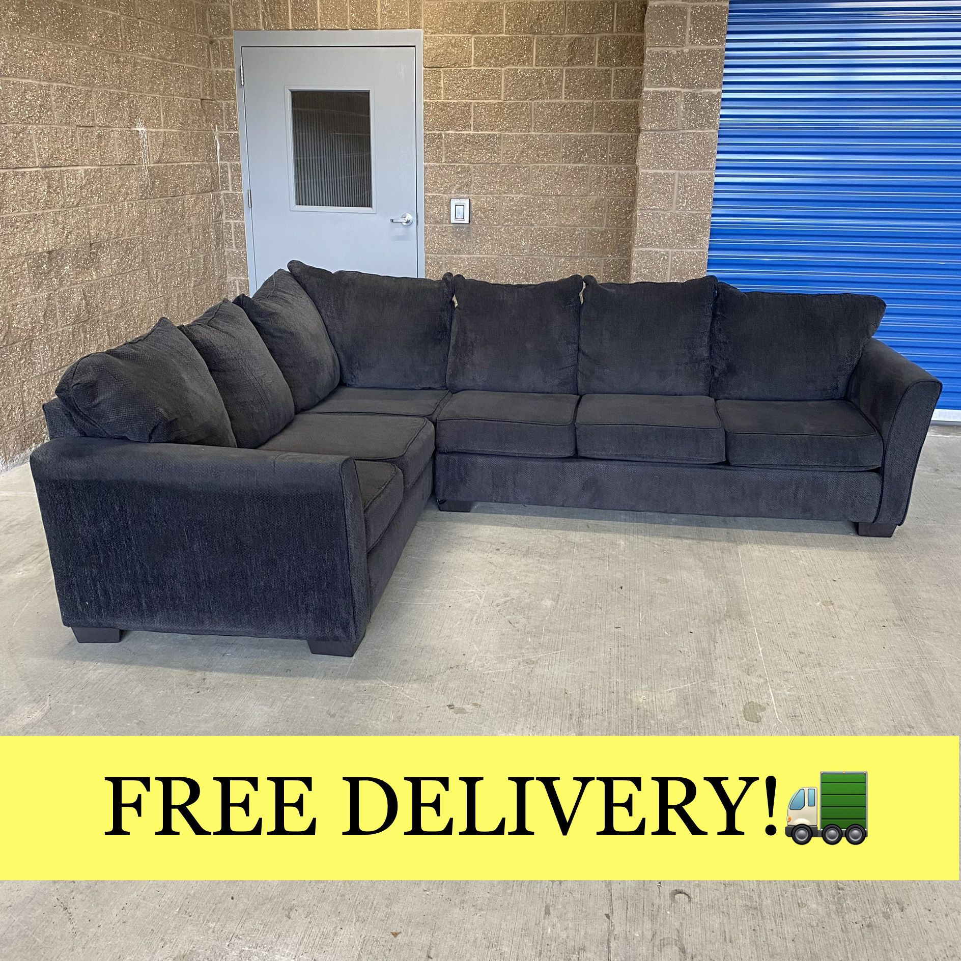 Gray L Shaped Sectional Couch Sofa (FREE DELIVERY!)