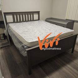 QUEEN PILLOW TOP MATTRESS WITH BOX SPRING 2PC. BED FRAME ISN'T AVAILABLE