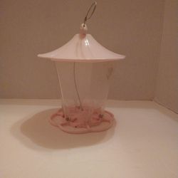 Vintage Pink Plastic Bird Feeder