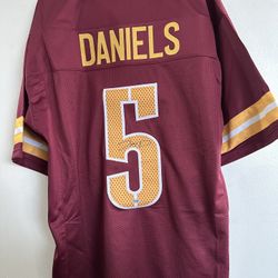 JAYDEN DANIELS SIGNED WASHINGTON COMMANDERS AUTOGRAPHED CUSTOM JERSEY w/COA 802