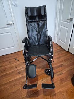 Foldable Black Wheelchair