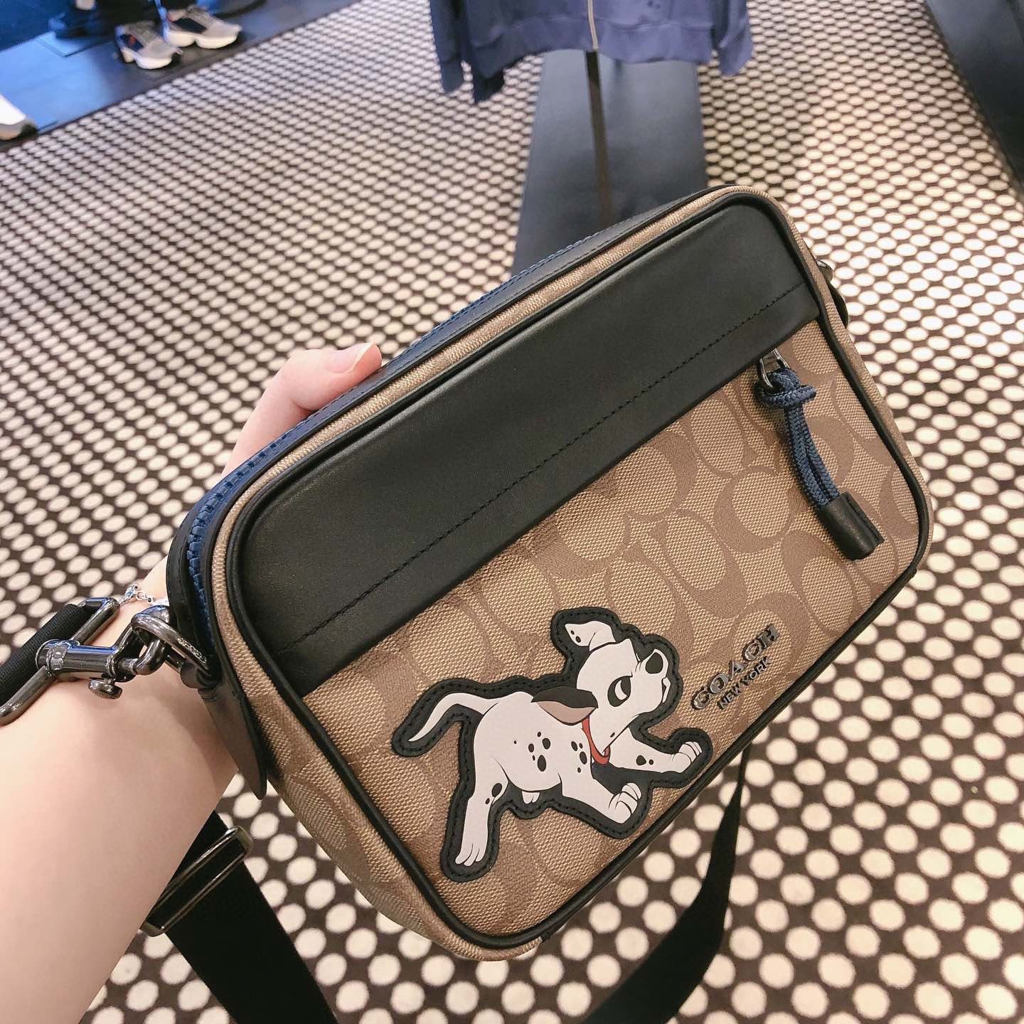 Disney X Coach Graham Crossbody In Signature Canvas With Dalmatian 