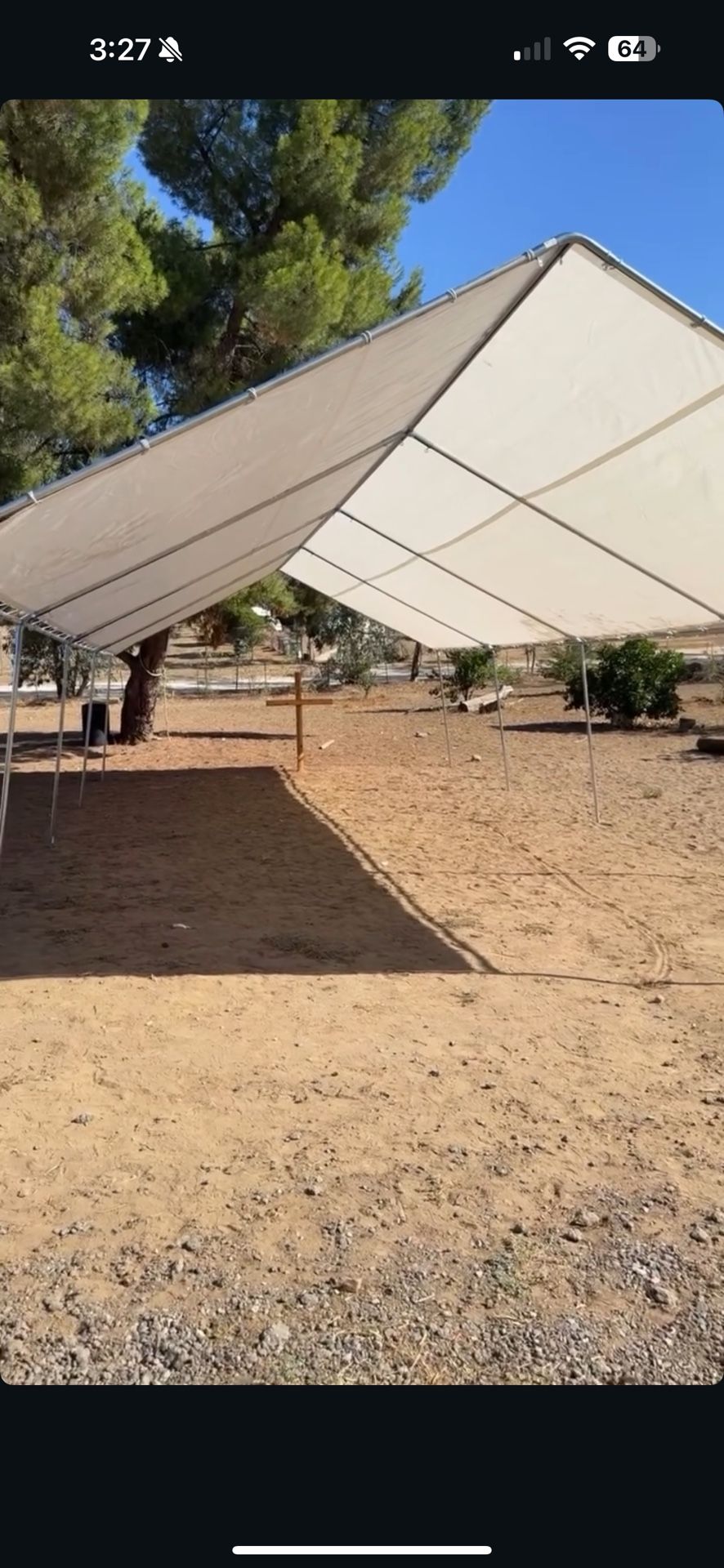 20x40 Canopy Complete With Heavy Duty Tarp And All Steel Frame