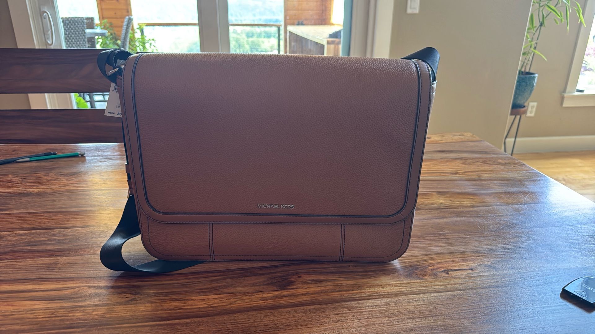 Michael Kors Cooper Leather Messenger Bag