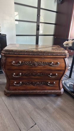 Drawer- Breccia marble top