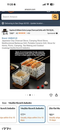 Japanese Korean Ceramic Hibachi BBQ Table Grill