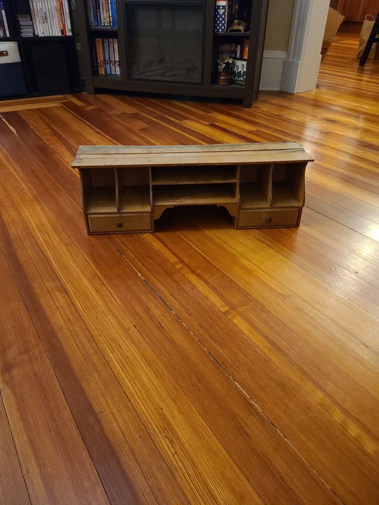 Antique Wooden Writing Desk Organizer