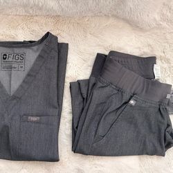 Figs Scrub Set XS Gray