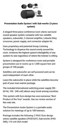 Audio system
