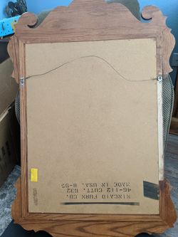 Solid Oak Framed Hanging Mirror