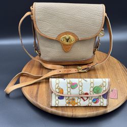 Dooney And Bourke 2pc bundle CHARMS wallet +CALVARY Spectator Leather Crossbody 